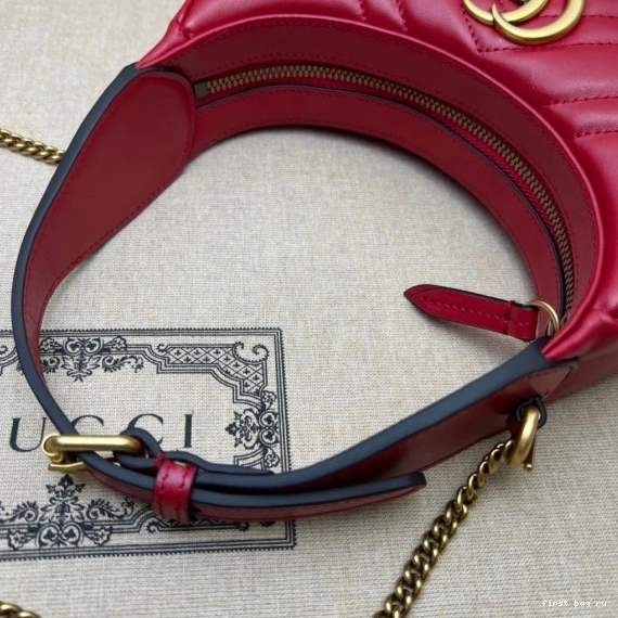 First bag ru bag half-moon-shaped GUCCI mini GG Marmont 0808